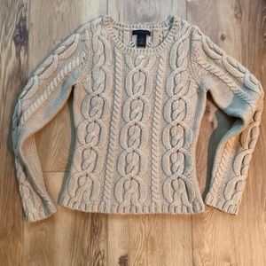 The Limited Tan size S cable sweater